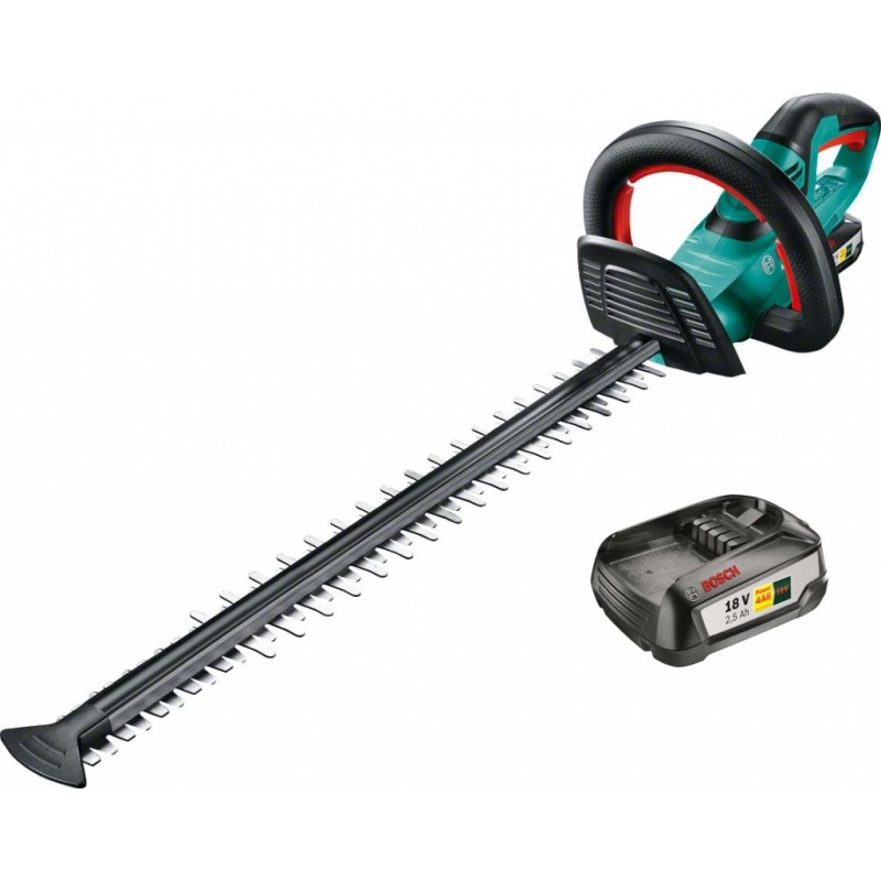 Aku nůžky na živé ploty Bosch AHS 55-20 LI (2x Aku 2,5Ah)