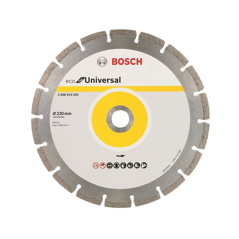 Univerzální diamantový kotouč Bosch Eco for Universal 230 x 22,23 x 2,6 (GWS 22-230, GWS 24, 26-230, PWS 1900, PWS 20-230J)