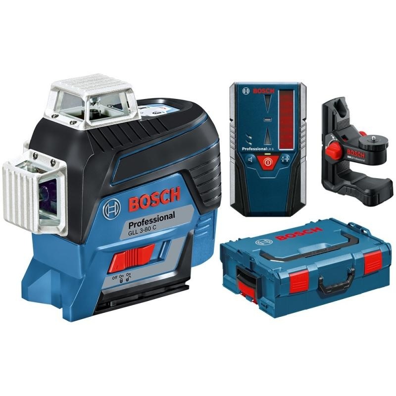 Bosch GLL 3-80 C Professional laser + BM1 + LR7 + L-Boxx - 0601063R05