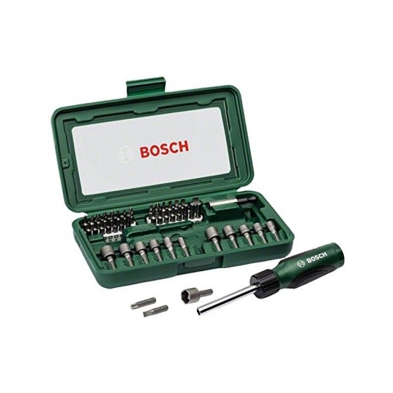 46dílná sada Bosch s ráčnou (PSR 10,8LI, 14,4, 14,4LI, 14,4LI-2, 18LI-2)
