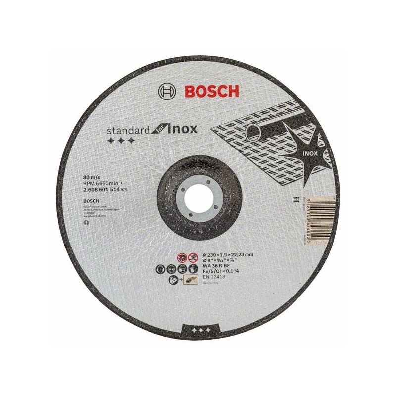 Bosch Dělicí kotouč profilovaný Standard for Inox 230 mm 22,23 mm 1,9 mm