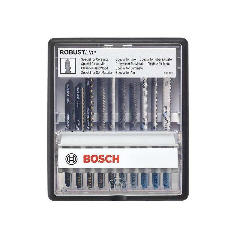10dílná sada pilek Bosch (PST 650, 900, 700, 800, GST 65, 160, 150, BCE,..)