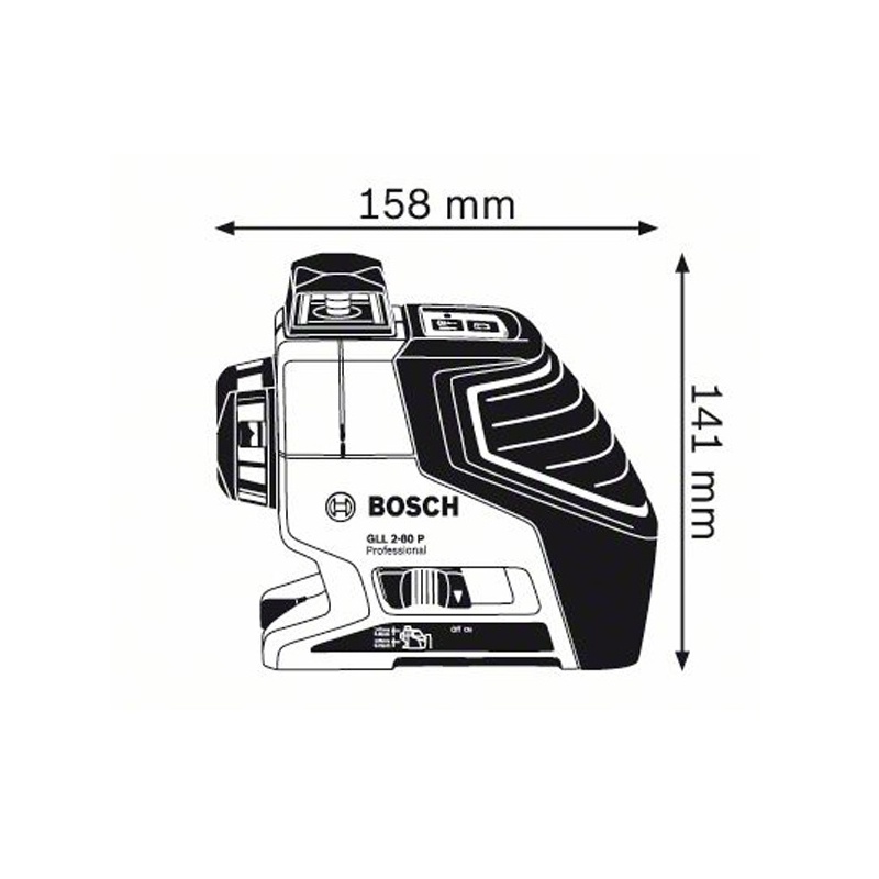 Křížový liniový laser Bosch GLL 2-80 P Professional