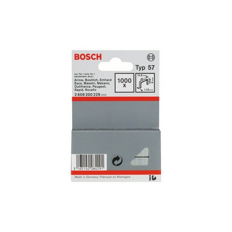 Svorky z plochého drátu Bosch 6mm