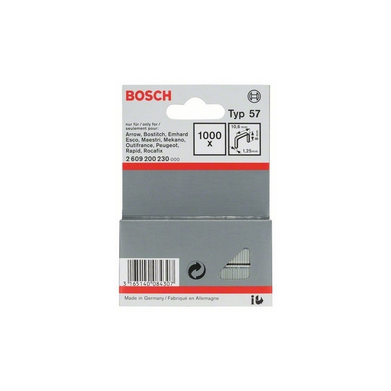 Svorky z plochého drátu Bosch 8 mm